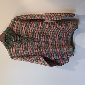 Like new! IVY Mohair & Wool Sweater size M/Medium  in pinks, green, & blue